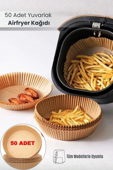 Orvila Orvila Airfryer Pişirme Kağıdı 50 Adet Hava Fritözü Airfryer Firitözü Airfryer Yağsız Firitöz ürün görseli 1