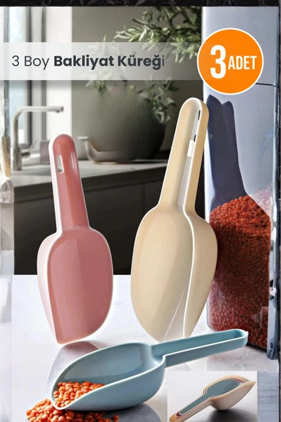 Orvila Orvila 3 Boy Baharat Bakliyat Erzak Un Çay Şeker Ve Jumbo Boy Deterjan Küreği ürün görseli 1