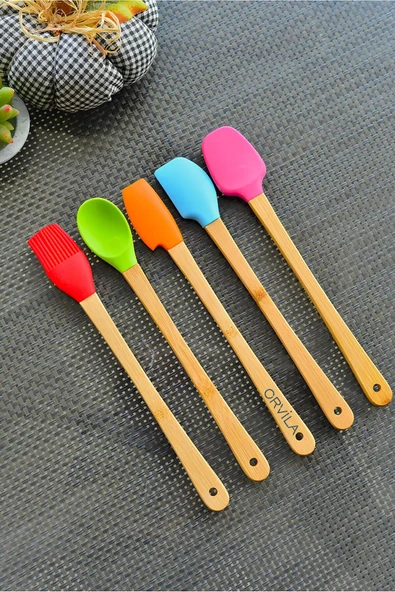 Orvila Orvila 5'li Bambu Spatula Seti ürün görseli 1