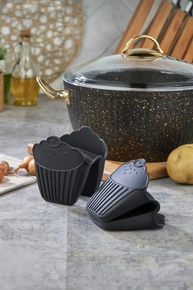 Orvila Orvila Mini Cupkek Desenli Silikon Fırın Tutacağı 1 Adet ürün görseli 1