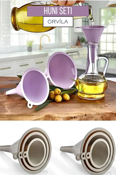 Orvila Orvila 3 Boy Huni Set - Pratik Sıvı Aktarma Aparatı - Plastik ürün görseli 1