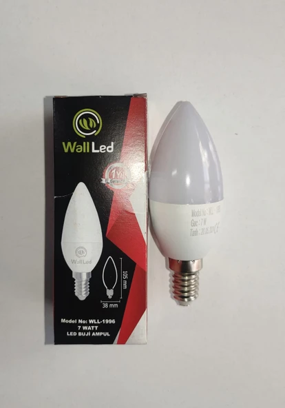 WALLLED 7 W.E14 BEYAZ RENK BUJİ AMPUL ürün görseli 1