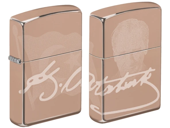 Zippo Kemal Atatürk İmza - Signature Dizayn Çakmak Rose Gold ürün görseli 1