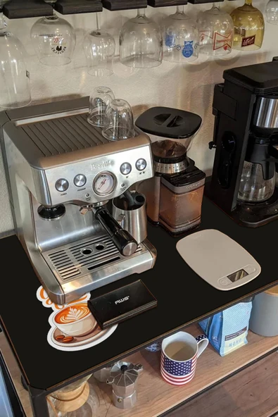Valerine Life Barista Matı Sıvı Geçirmez Büyük Boy XXL Kahve Barı Espresso Kahve Makinesi Pad 40x90cm 27241223 ürün görseli 1