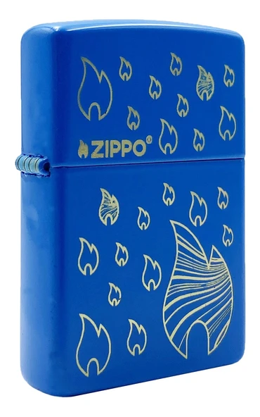 Zippo Sky Blue Flame Dizayn Çakmak ürün görseli 1