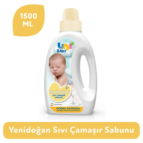 Uni Baby Yenidoğan Sıvı Çamaşır Sabunu 1500 Ml 4 Adet ürün görseli 1