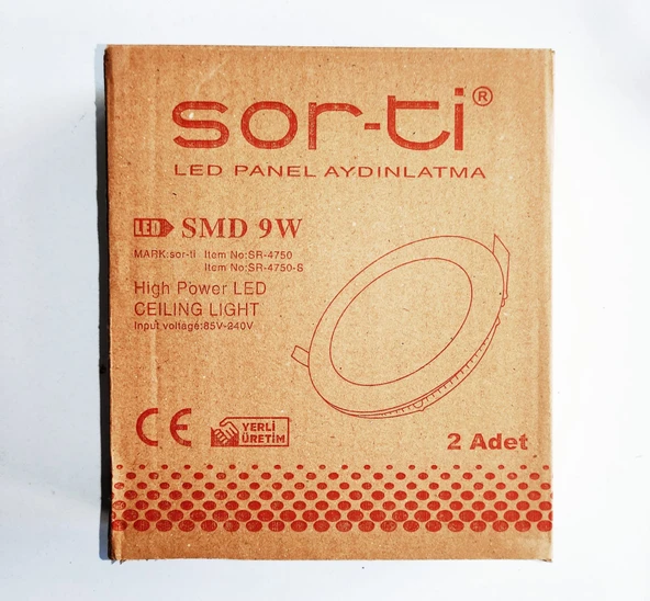 9 W. SPOT PANEL LED BEYAZ KASA VE IŞIK ürün görseli 1