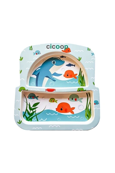 Cicoop Balık Bölmeli Mama Tabağı ürün görseli 1