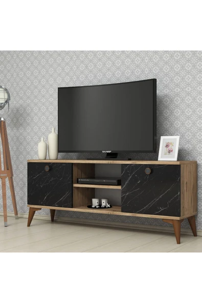 Ferniso Mobilya 120 cm Tv Ünitesi Çam-Mermer Desen ürün görseli 1