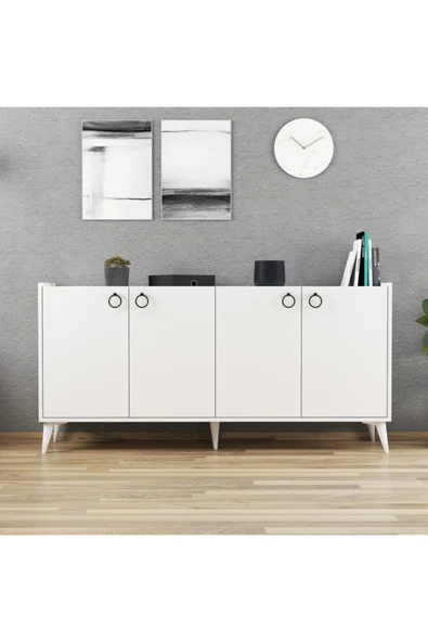 Ferniso Mobilya 165 cm Konsol Beyaz - Resim 2