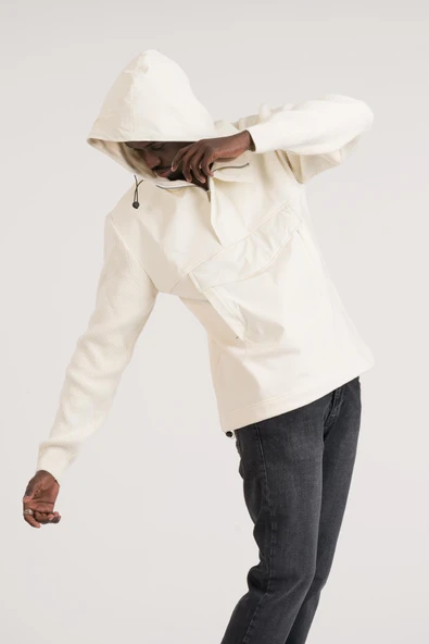 Regular Fit Kapşonlu Kanguru Cepli Sweatshirt - Resim 4
