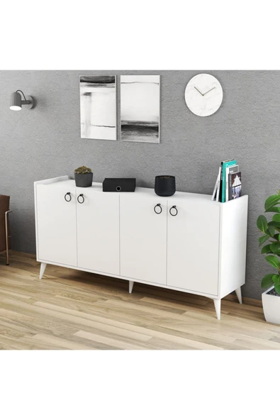 Ferniso Mobilya 165 cm Konsol Beyaz ürün görseli 1