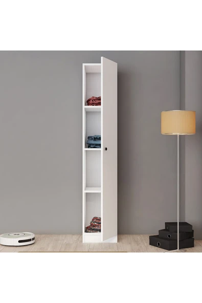Ferniso Mobilya Tek Kapılı Gardrop Beyaz - Resim 2