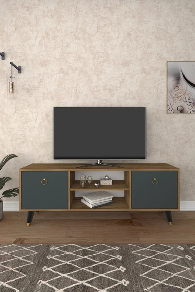 Ferniso Mobilya 138 cm Tv Ünitesi Çam-Antrasit ürün görseli 1