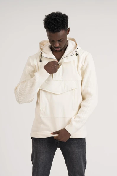 Regular Fit Kapşonlu Kanguru Cepli Sweatshirt ürün görseli 1