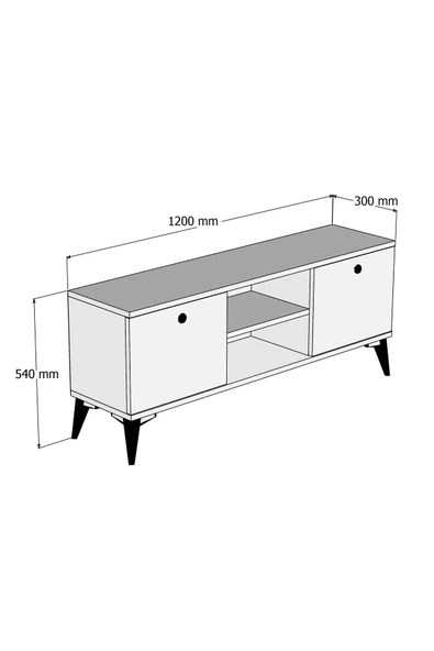 Ferniso Mobilya 120 cm TV Ünitesi Dut - Resim 4