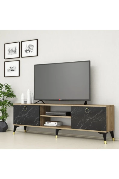 Ferniso Mobilya 160 cm Tv Ünitesi Çam-Mermer Desen ürün görseli 1