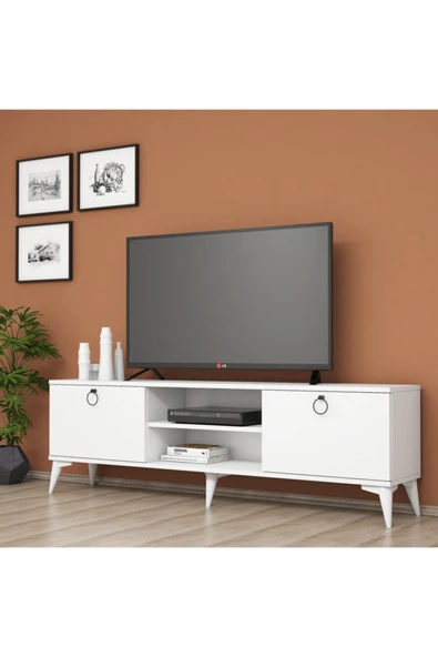 Ferniso Mobilya 160 cm Tv Ünitesi Full Beyaz ürün görseli 1