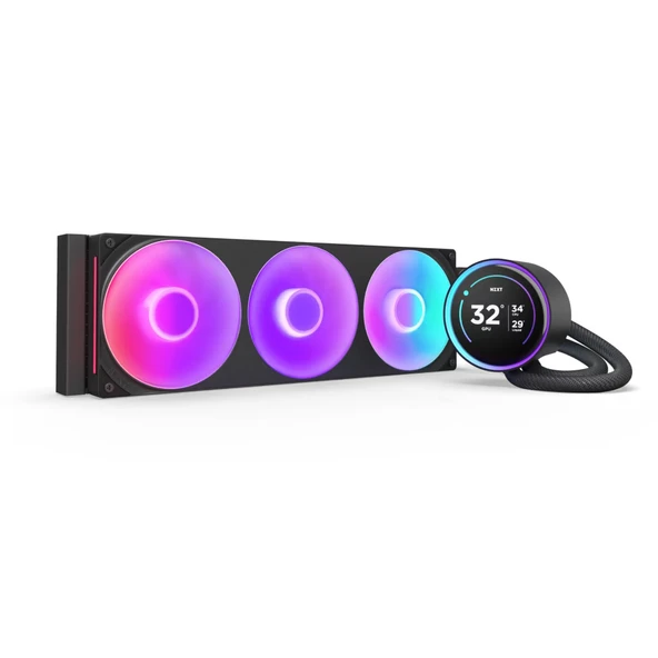 NZXT Kraken Elite RGB IPS LCD RL-KR36E-B2 360 mm Siyah İşlemci Sıvı Soğutucu ürün görseli 1