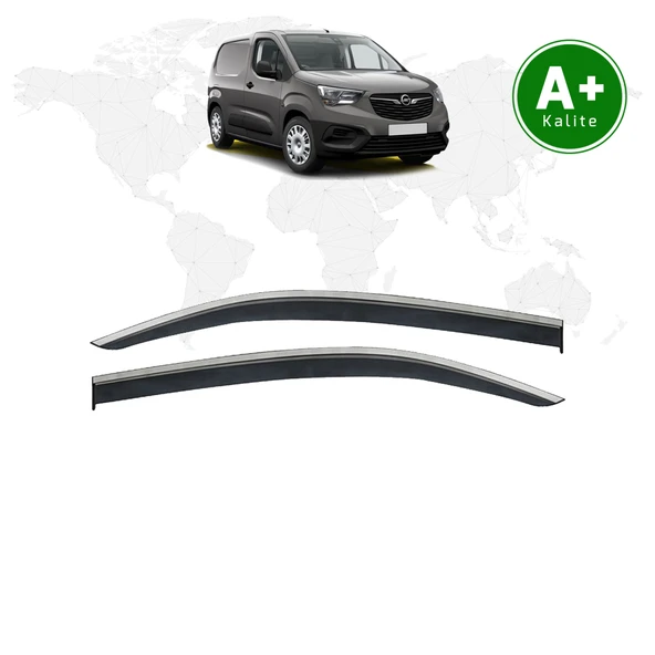 Opel Combo Kromlu Cam Rüzgarlığı 2'li 2019 Model ve Sonrası ürün görseli 1