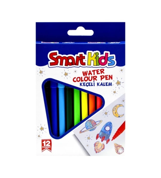Smart Kids Keçeli Kalem 12 Renk ürün görseli 1