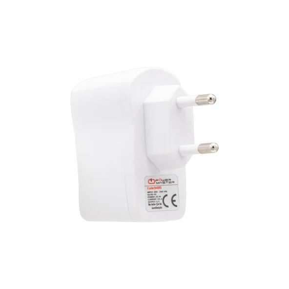 POWERMASTER 5 VOLT 0.5 AMPER BEYAZ USB BAŞLIK ADAPTÖR ürün görseli 1