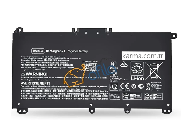 Hp Pavilion 15-EH0024NU, 15-EH0037NW Notebook Bataryası, Laptop Pili ürün görseli 1