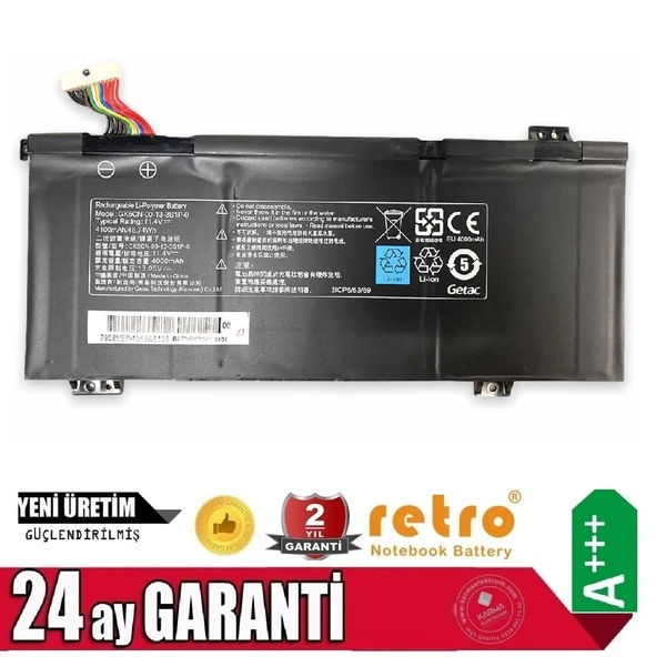 Monster Abra A5 V15.2, A5 V15.2.1, A5 V15.2.2 Notebook Bataryası, Laptop Pili ürün görseli 1