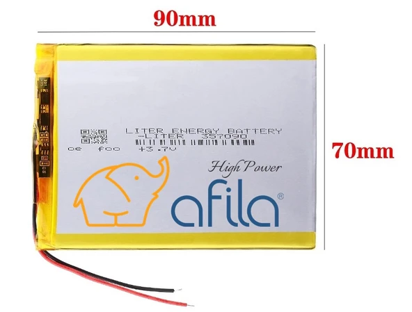 3.7V 3500Mah 7''inç, 8''inç Tablet uyumlu Batarya - Pil (Ölçüler 357090p) ürün görseli 1