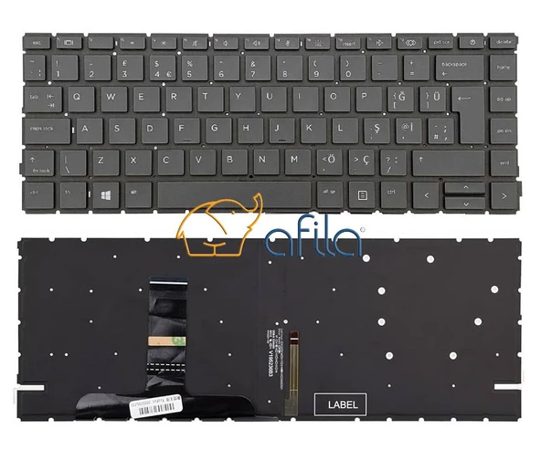 HP ProBook 445 G9 (6S6X6EA08) Notebook Klavyesi (Siyah TR) - ışıklı ürün görseli 1