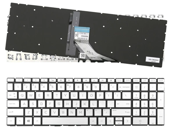 HP 250 G8 (34N75ES03) Notebook Klavyesi (Gri TR) ışıklı ürün görseli 1