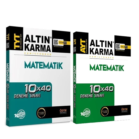Altın Karma TYT Matematik Deneme ve AYT Matematik Deneme 2 Kitap Set ürün görseli 1