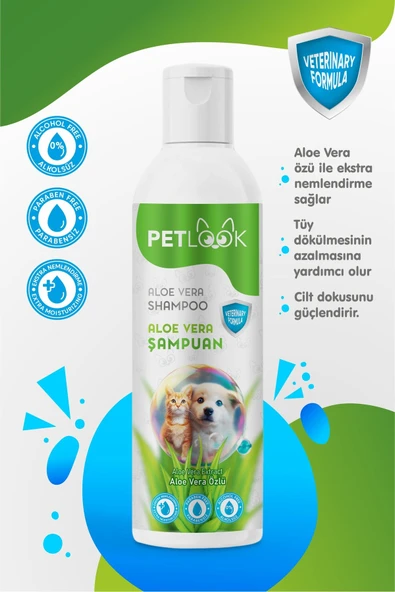 PetLook Köpek Şampuan ve Kedi Şampuan Aloavera Özlü 250 ml ürün görseli 1
