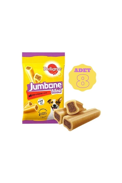 Pedigree Jumbone Mini Köpek Ödül Maması 160 gr X 8 Adet ürün görseli 1