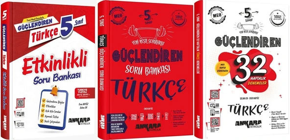 Ankara 2025 5. Sınıf Türkçe Güçlendiren Soru + Etkinlik + Haftalık Seti 3 Kitap Güncel Müfredat ürün görseli 1