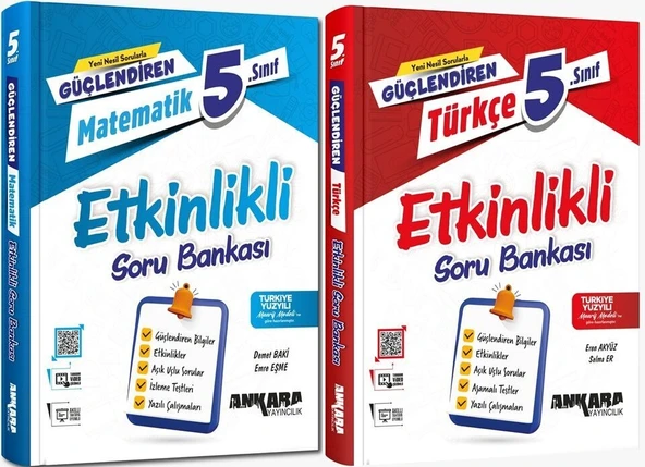 Ankara 2025 5. Sınıf Matematik + Türkçe Güçlendiren Etkinlikli Soru Seti 2 Kitap Güncel Müfredat ürün görseli 1