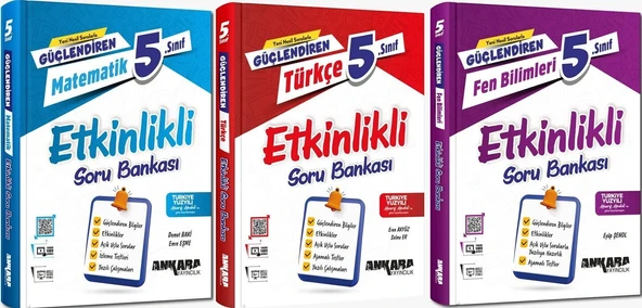 Ankara 2025 5. Sınıf Matematik + Türkçe + Fen Güçlendiren Etkinlikli Soru Seti 3 Kitap Güncel Müfredat ürün görseli 1