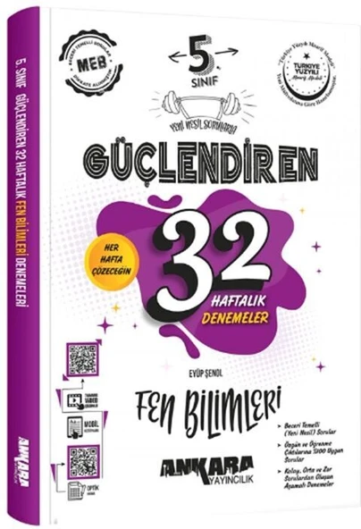 Ankara 2025 5. Sınıf Fen Bilimleri Güçlendiren 32 Haftalık Deneme Güncel Müfredat ürün görseli 1