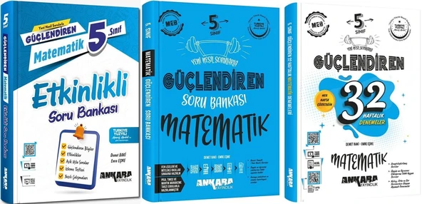 Ankara 2025 5. Sınıf Matematik Güçlendiren Soru + Etkinlik + Haftalık Seti 3 Kitap Güncel Müfredat ürün görseli 1