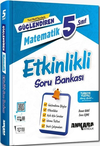 Ankara 2025 5. Sınıf Matematik Güçlendiren Etkinlikli Soru Bankası Güncel Müfredat ürün görseli 1