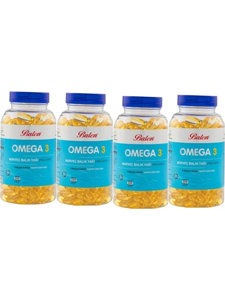 Balen Omega 3 Norveç Balık Yağı 1380 mg 200 Kapsül 4'lü ürün görseli 1