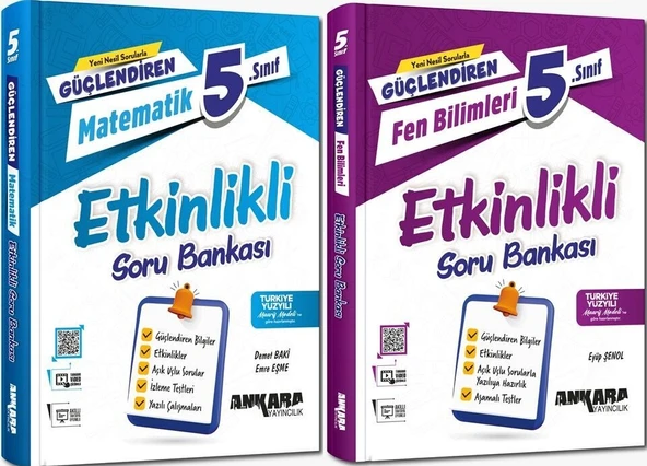 Ankara 2025 5. Sınıf Matematik + Fen Bilimleri Güçlendiren Etkinlikli Soru Seti 2 Kitap Güncel Müfredat ürün görseli 1