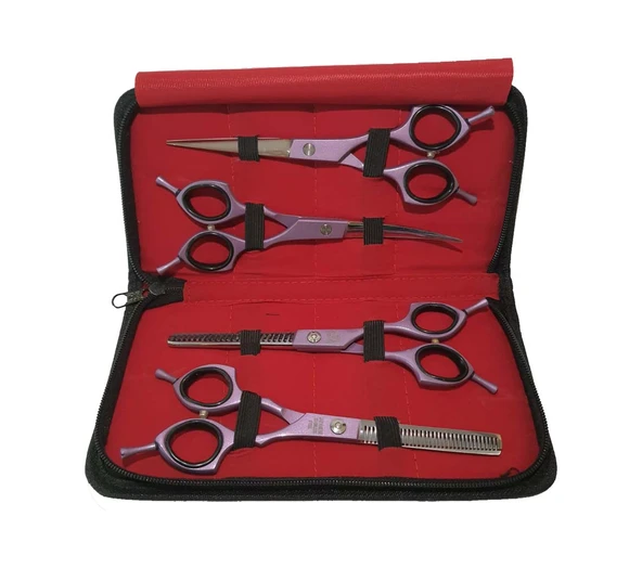 Sgroom 4 Lü Çantalı Makas Set  7" Mor ürün görseli 1