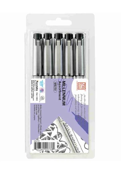 Zig Çizim Kalemi Millenium Ms/5V 5 Li Set ürün görseli 1
