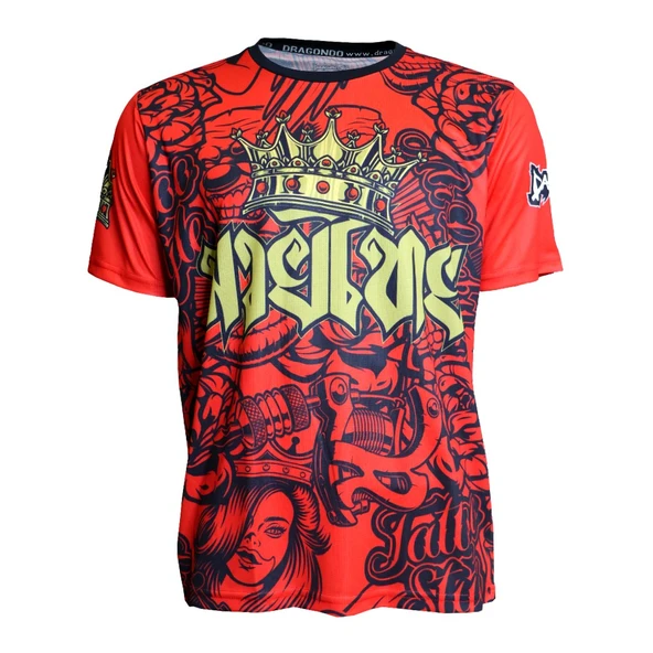 DragonDo TX8598 Muaythai Tişört Dijital Baskılı Muay Thai Tişört Kırmızı ürün görseli 1