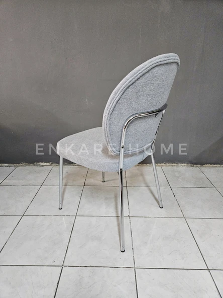 Enkare Midye Sandalye 6 Adet  - Gri - Resim 5