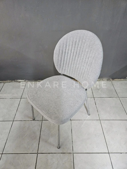 Enkare Midye Sandalye 6 Adet  - Gri - Resim 2