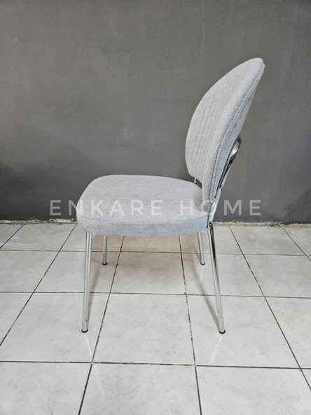 Enkare Midye Sandalye 6 Adet  - Gri - Resim 4