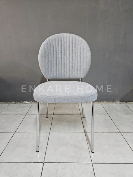 Enkare Midye Sandalye 6 Adet  - Gri - Resim 3