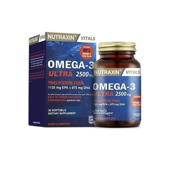 Nutraxin Ultra Omega 3 Balık Yağı 2500 mg 30 SoftGel ürün görseli 1
